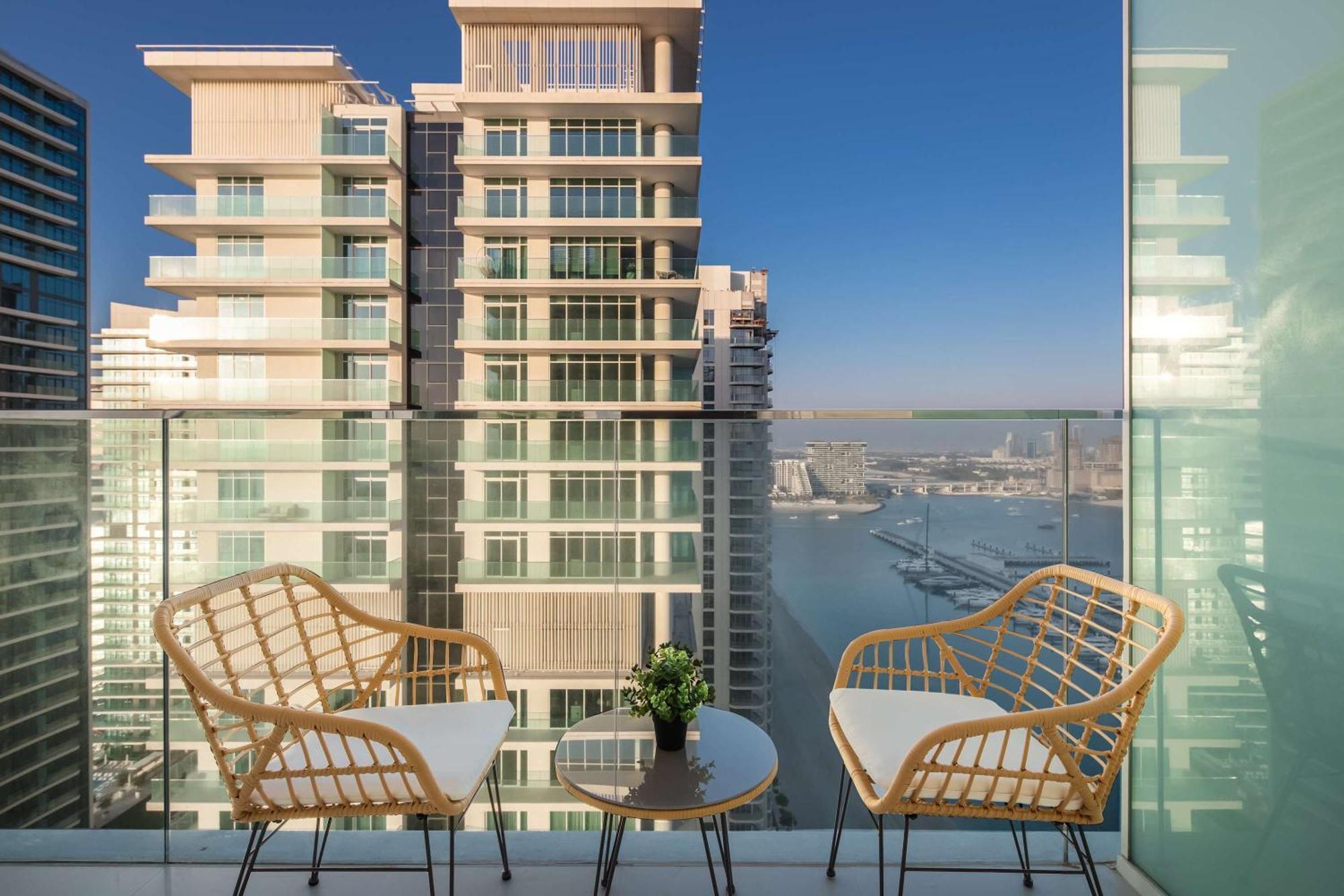 Silkhaus Palm View 1Bdr With Private Beach In Emaar Beachfront Dubái Exterior foto